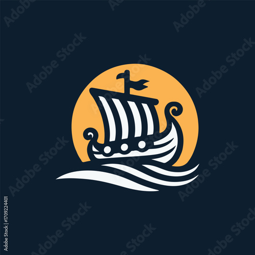 Viking ship logo