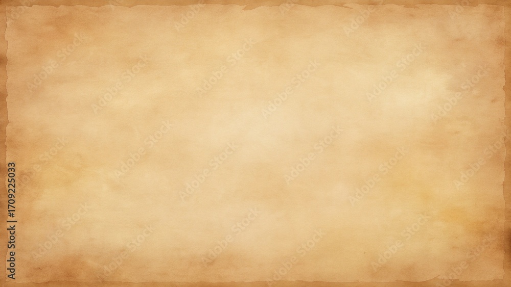 Fototapeta premium Parchment Texture Background with Warm Beige Tones and Faded Edges for Vintage Invitations
