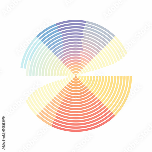 Abstract circle wave sound wave colorful design
3