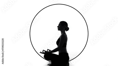 Yoga meditation silhouette pose wellness zen mindfulness relaxation spiritual health lifestyle exercise calm