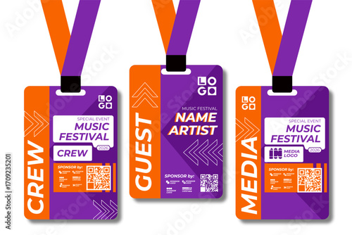 ID Card design. Suitable for card entrance, event pass, festival, celebration.