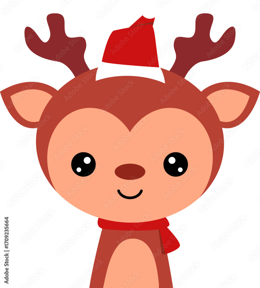 Cute Christmas Deer Element Cute Christmas Deer Element