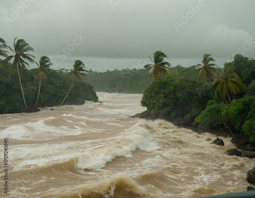 A strong wind hurricane and the TA island flood disaster.