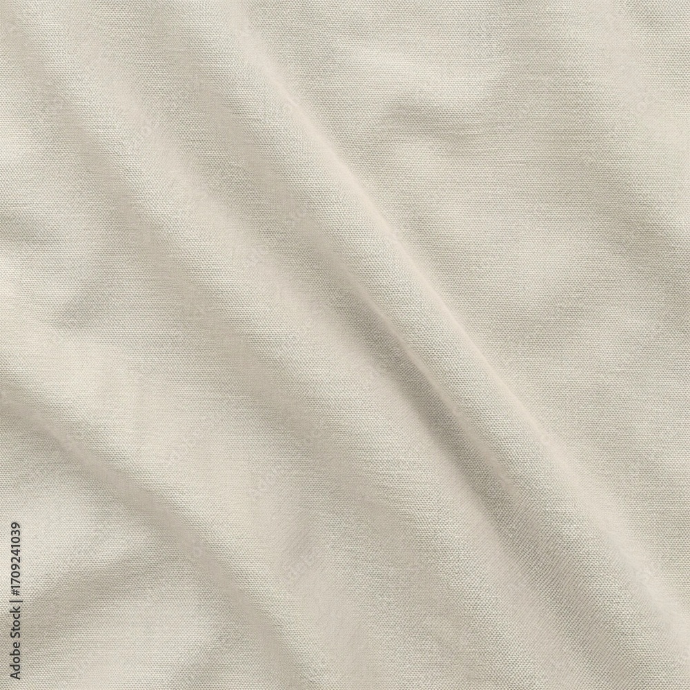 Fototapeta premium Soft Wrinkled Cotton Fabric Texture Background with Bordered Blank Area for Casual Layouts
