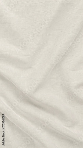 Soft Wrinkled Cotton Fabric Texture Background with Bordered Blank Area for Casual Layouts