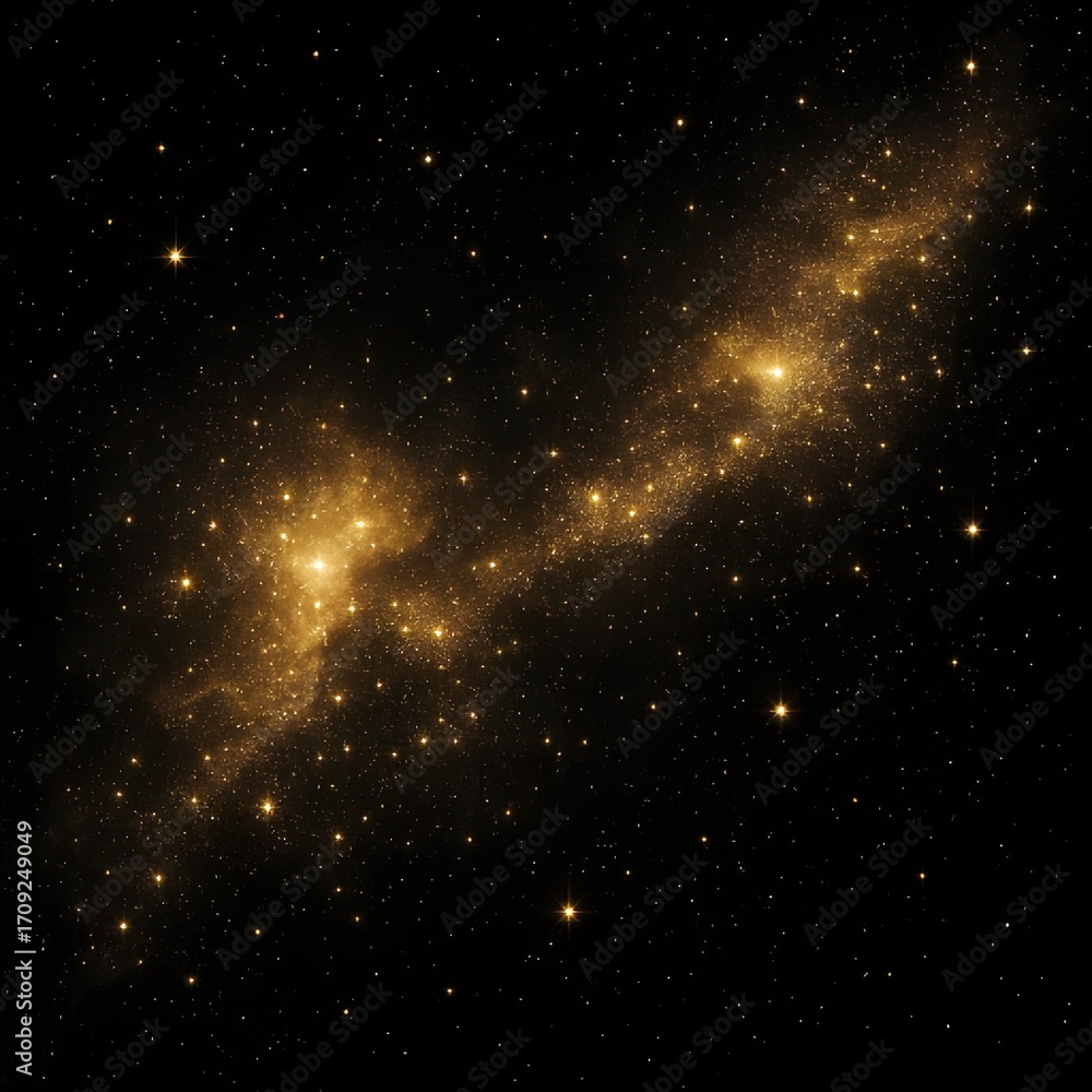Fototapeta premium Galaxy Hitam Emas