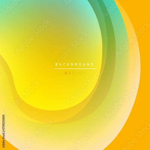 Abstract gradient background. Yellow, orange, green hues blend smoothly. Modern design element for digital projects. Simple, vibrant.