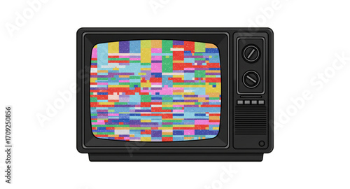 old tv set isolated