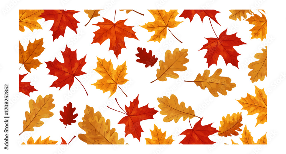 Fototapeta premium autumn leaves vector illustration
