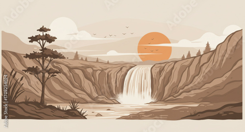 vector illustration of a landscape