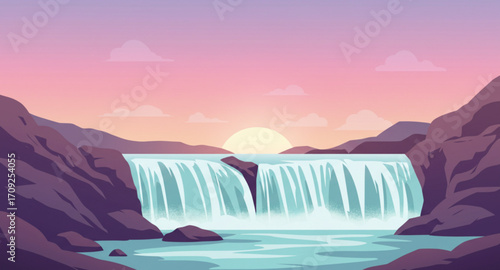 sunset in the mountains