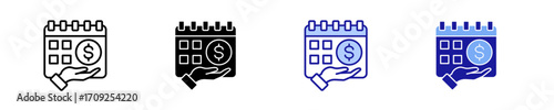 Pay Day  Icon Set Multiple Style Collection
