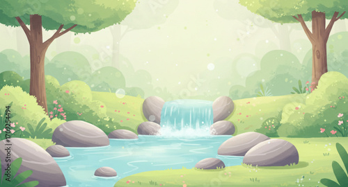 landscape with trees