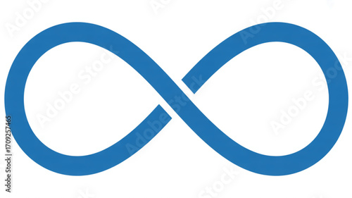 Infinity symbol vector graphic endless loop sign blue icon mathematical symbol eternity concept design art