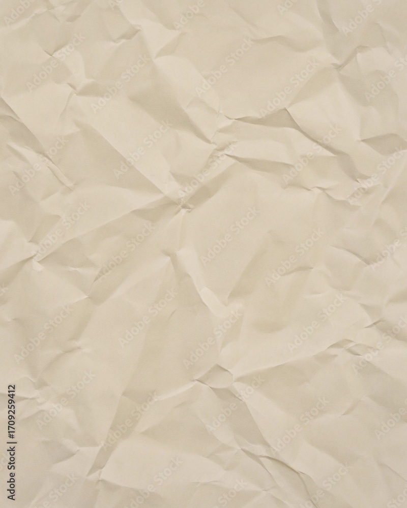 Obraz premium Crumpled Texture Background with Soft Beige Tones and Subtle Folds for Minimal Posters