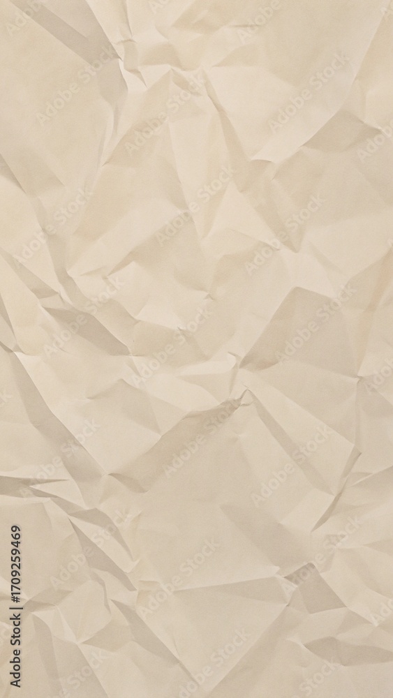 Obraz premium Crumpled Texture Background with Soft Beige Tones and Subtle Folds for Minimal Posters