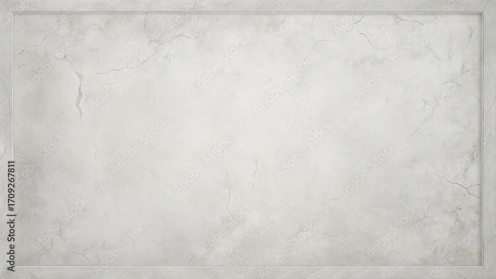 Fototapeta premium Whitewashed Wall Texture Background with Plaster Cracks for Minimal Layouts