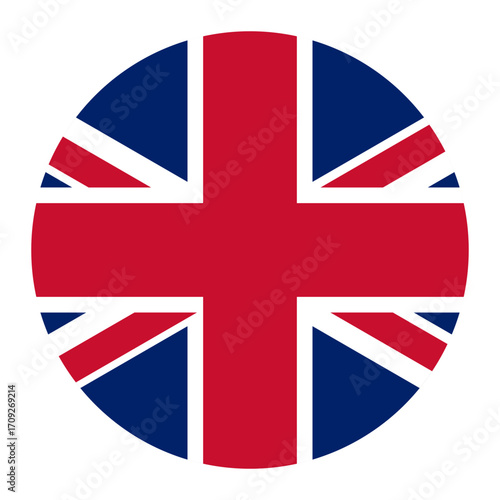 united kingdom flag round icon