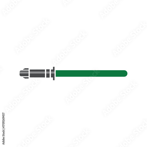 Futuristic energy sword sci fi weapon futuristic green blade warrior combat vector