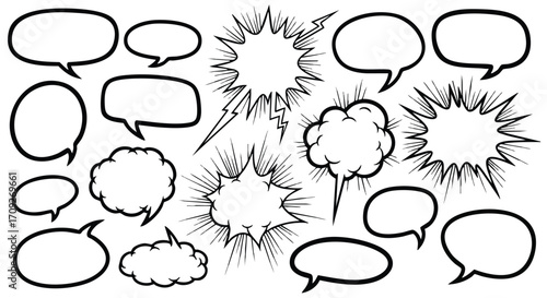 Unleash your creativity with these comic speech bubbles for dynamic designs and engaging conversations