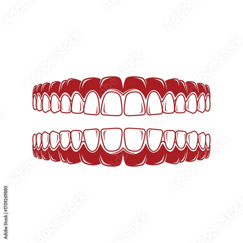 Invisible dental aligners transparent mouthguard for teeth straightening orthodontics vector