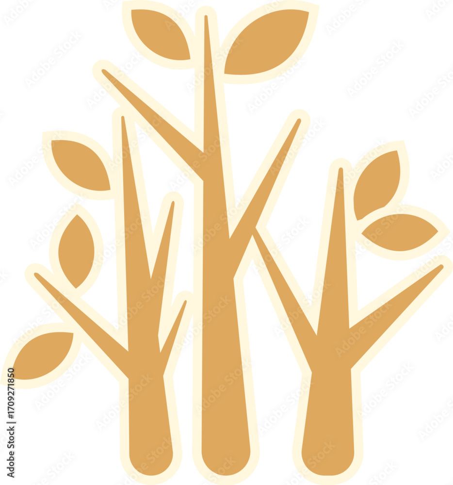 Fototapeta premium Tree Autumn Retro Sticker