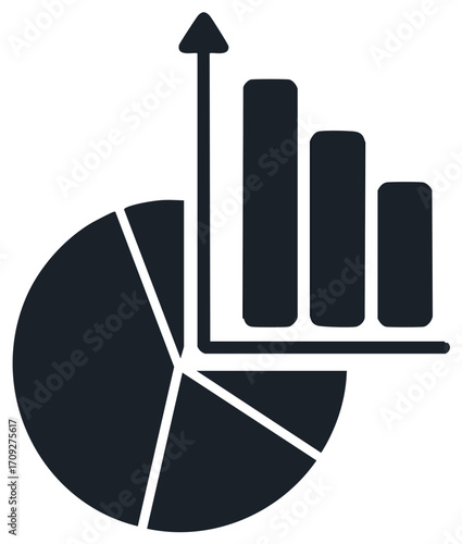 Statistical Graph Chart Business Data Pie and Bar Visualization Diagrams