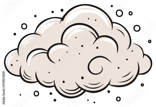 Animated dust cloud with sparkles and small dots