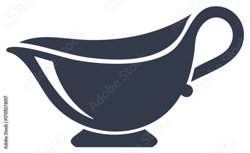 Gravy Boat Illustration Silhouette Serving Sauce Vessel Graphic Design