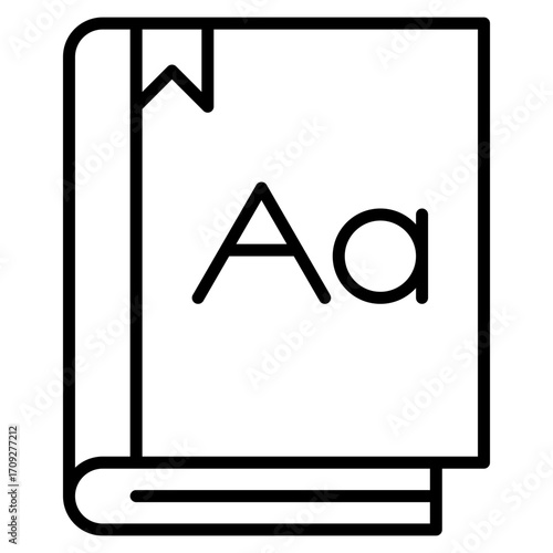 Vocabulary line icon