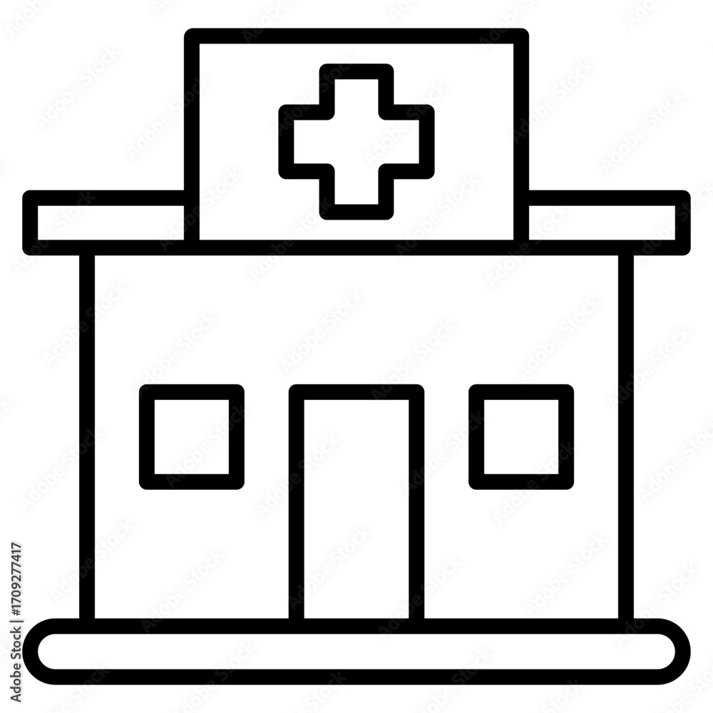 Obraz premium Clinic line icon