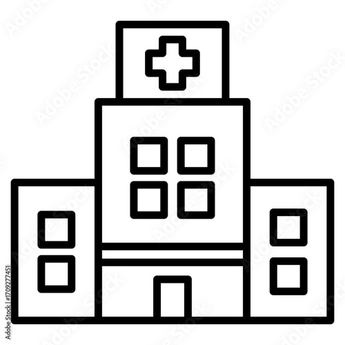 Hospital line icon