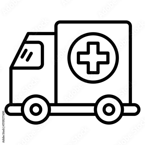 Ambulance line icon