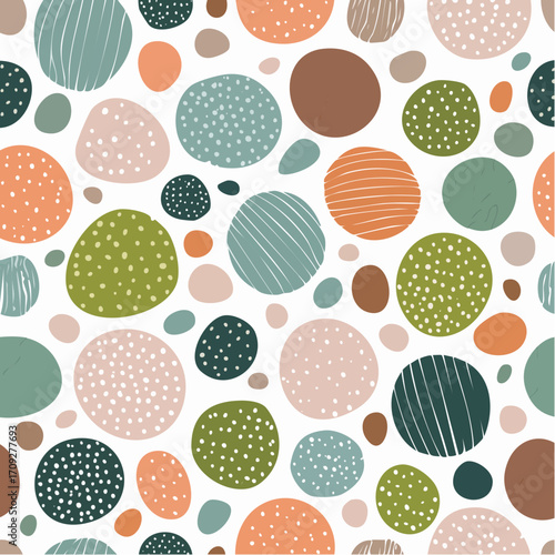 Seamless pattern of green donuts on a light green background confectionery sweets top view high
3