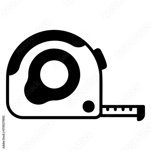 Measuring tape icon for construction and DIY projects