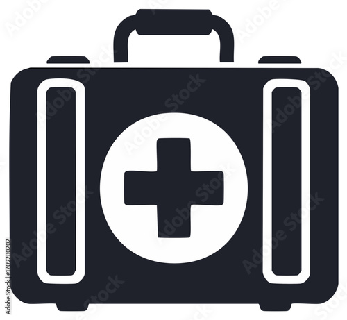 Vector First Aid Kit Medical Box Emergency Case with Cross Symbol