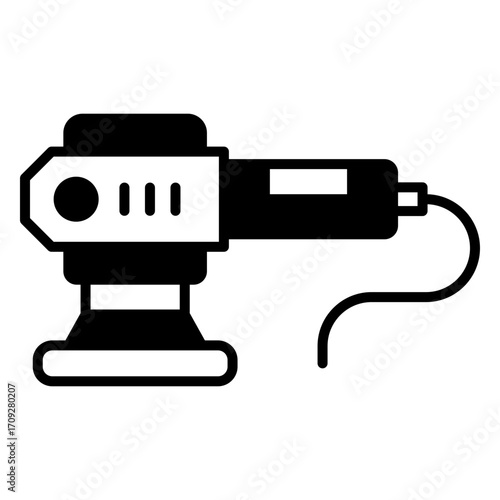 Electric Sander Illustration for Woodworking Projects