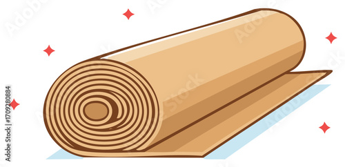 Rolled Brown Craft Paper or Cardboard Material