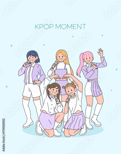 KPOP 문화 일러스트