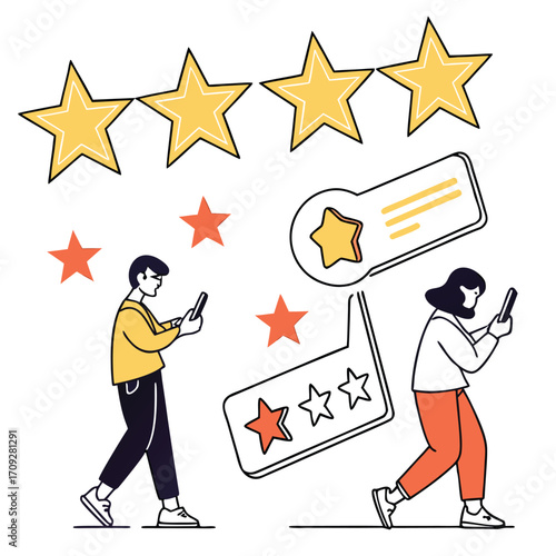 app-rating-and-reviews-vector-isolated-on-pure-whi.eps