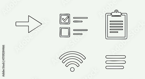 Essential modern icons for business, technology, and productivity, simplifying complex ideas visually