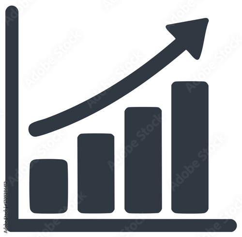 Graph icon showing upward trend with bars and increasing arrow
