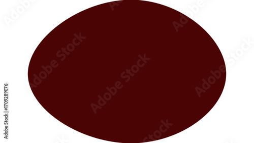 Deep maroon irregular oval on a clean white background. Versatile graphic element for design projects, adding color and abstract flair.