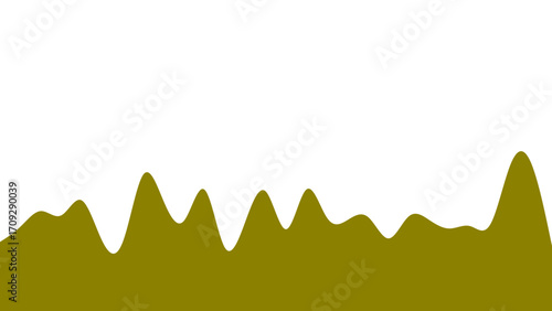 Abstract olive-green wavy shape resembling a minimalist landscape or sound wave. Ideal for graphic design, backgrounds, or conceptual visuals.