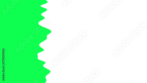 Vibrant green wavy border on a clean white background, ideal for fresh, natural, or eco-friendly graphic designs, conveying growth and flow.