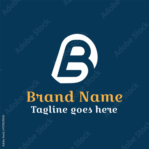 B or BD or DB letter logo. Fully vector file. Editable color. 
