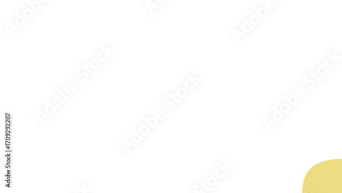 Clean, minimalist white background with a soft, rounded yellow corner providing ample copy space. Ideal for modern design, presentations, or advertising.