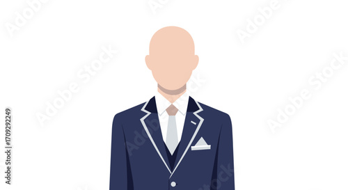 Elegant man in a formal suit, ready for a special occasion or event.