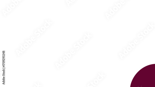 Minimalist graphic design featuring a partial dark red circle on a clean white background, offering ample copy space. Ideal for branding, presentations, or digital layouts.