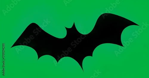 Bat silhouette appearing left blue aura pulsing gliding right showing brand on transparent canvas